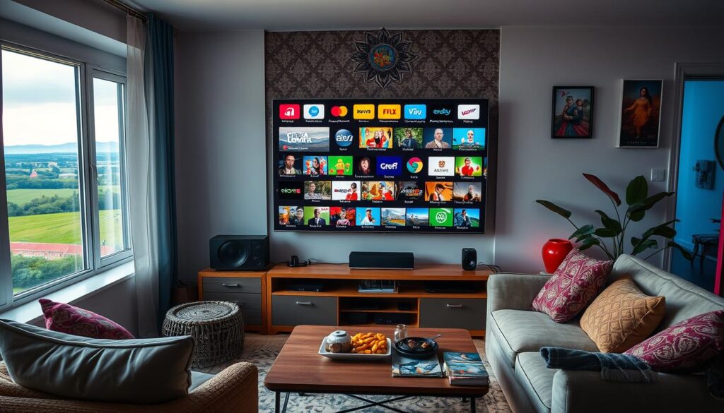 Romania IPTV 2026 HD & 4K Streaming – Premium Entertainment Romania IPTV 2026 HD & 4K streaming setup in modern living room